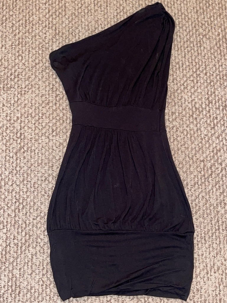 Body Con One Shoulder Sleeveless Little Black Dress